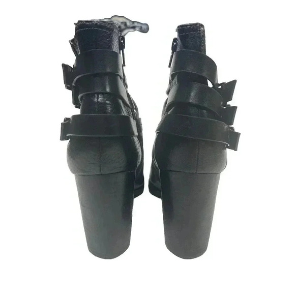 SOFFT Women's Brown Leather Heel Strappy Buckle Zippered Ankle Boots size 10 M - Picture 11 of 11